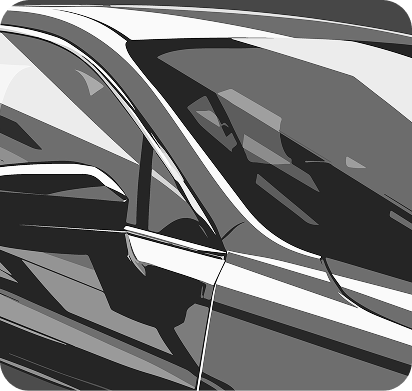 Car window illustration