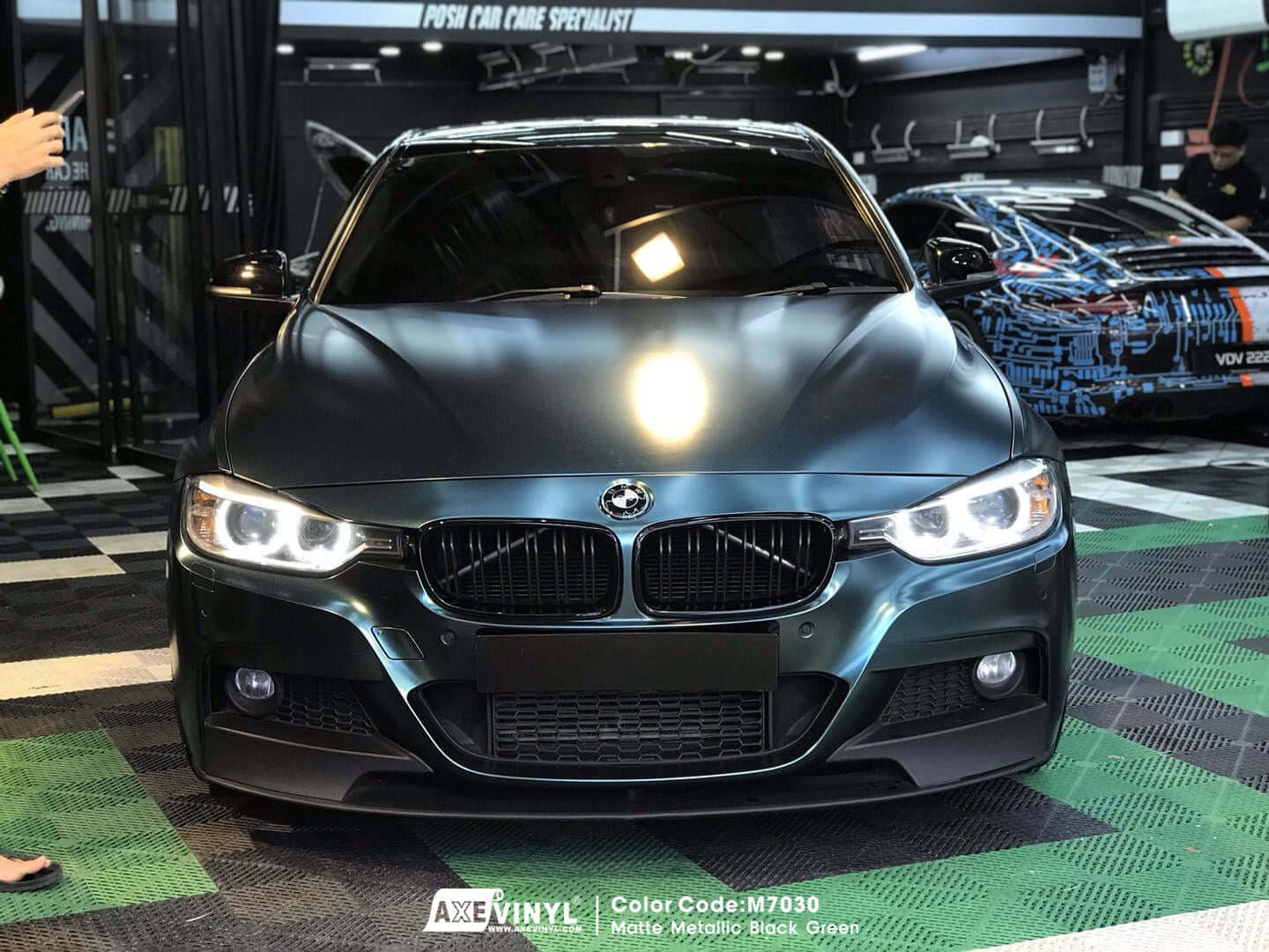 عکس محصول کاور بدنه مشکی سبز مات متالیک