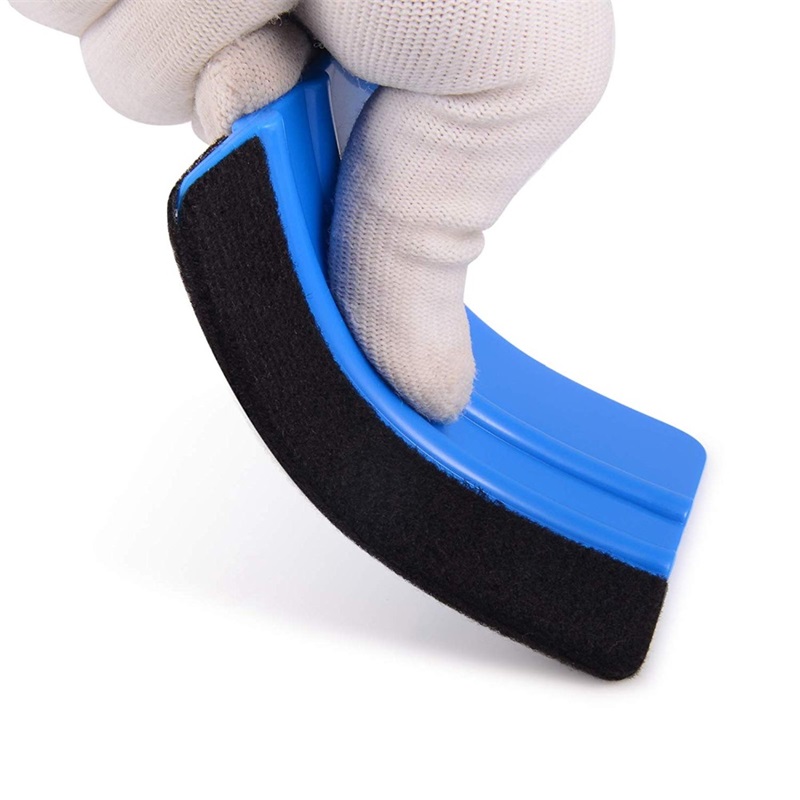 عکس محصول کاردک آبی با لبه نمدی پارچه‌ای